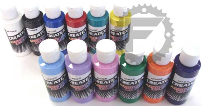 set 12 colori acrilici ad acqua Createx per aerografo 60 ml